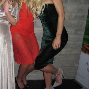 Lulus Emerald Green Velvet Midi